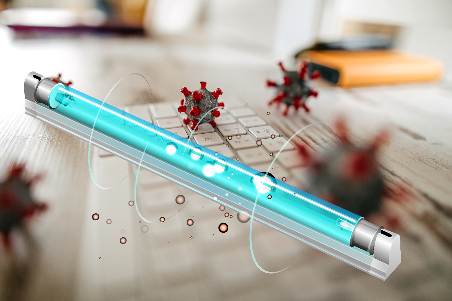 UV curing lamp for optical fiber